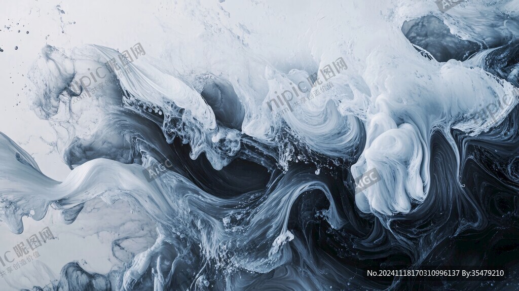 大氣潑墨抽象水墨夢幻