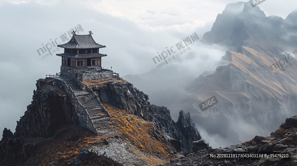 云彩高山古寺