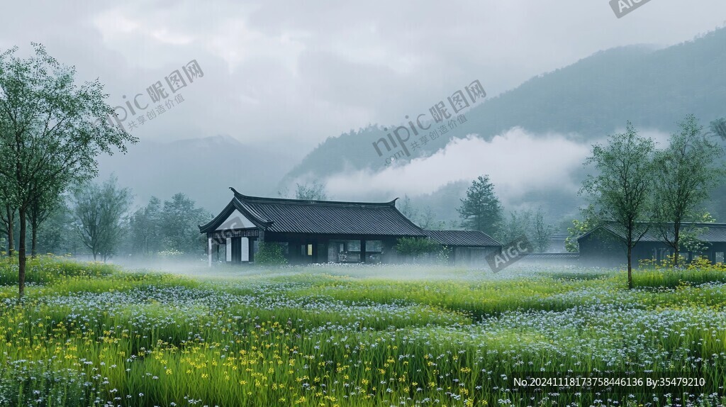 晨霧中的蔡家風(fēng)光