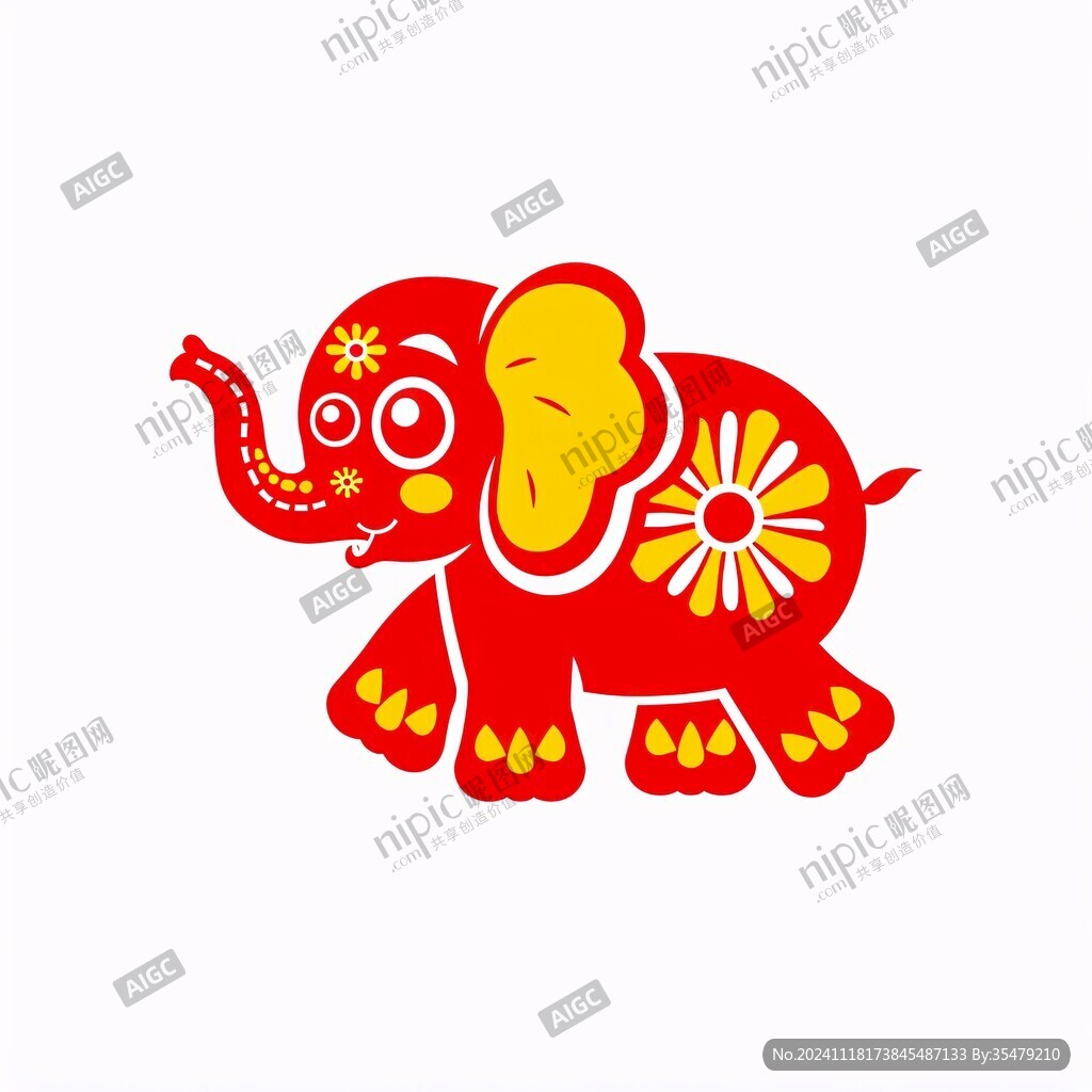卡通大象logo標志