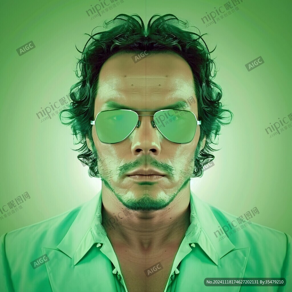 手繪墨鏡男