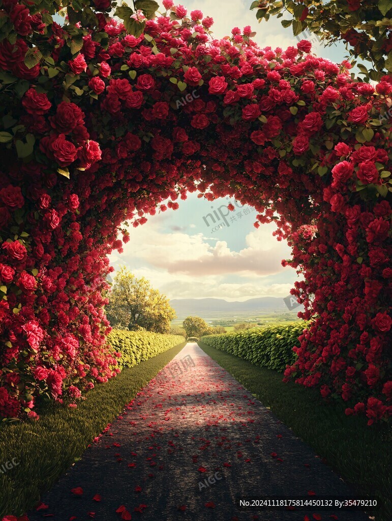唯美薔薇花路