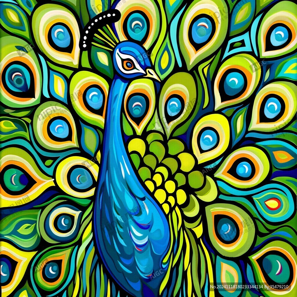 百鳥朝鳳插畫