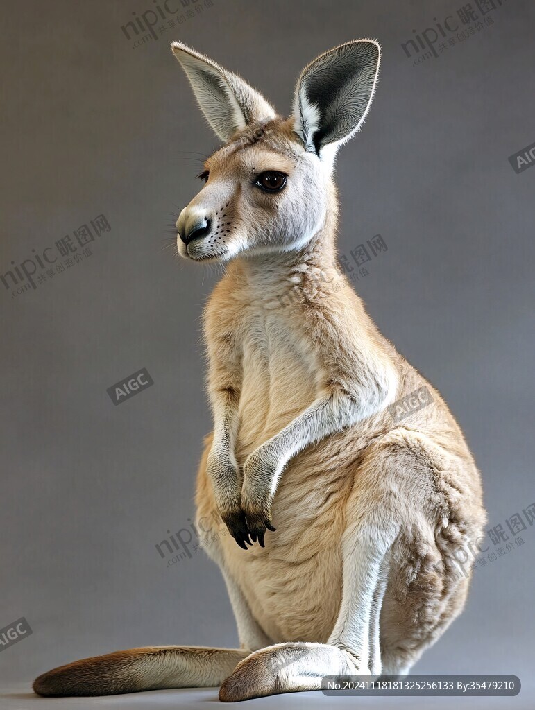 高清美術袋鼠