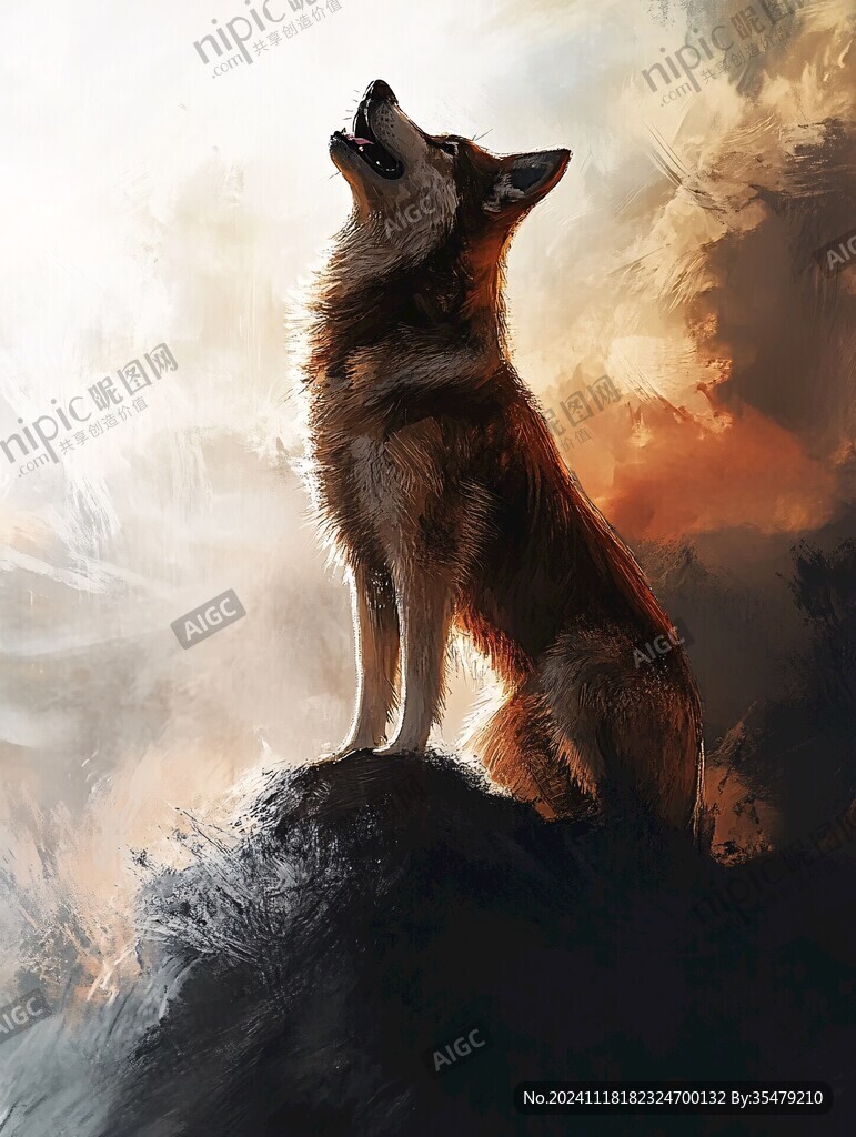 狼包裝插畫