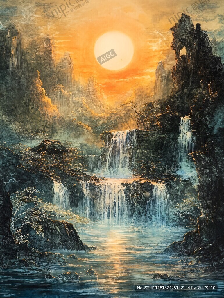 旭日東升畫