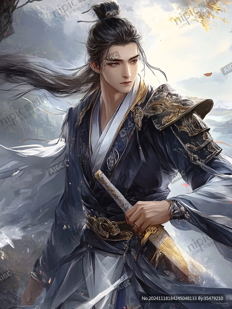 原創手繪古裝美男