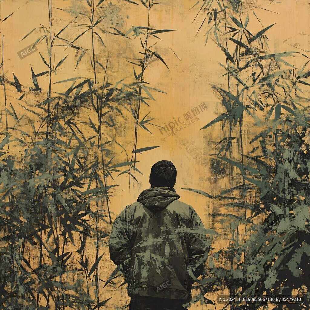 竹林壁畫
