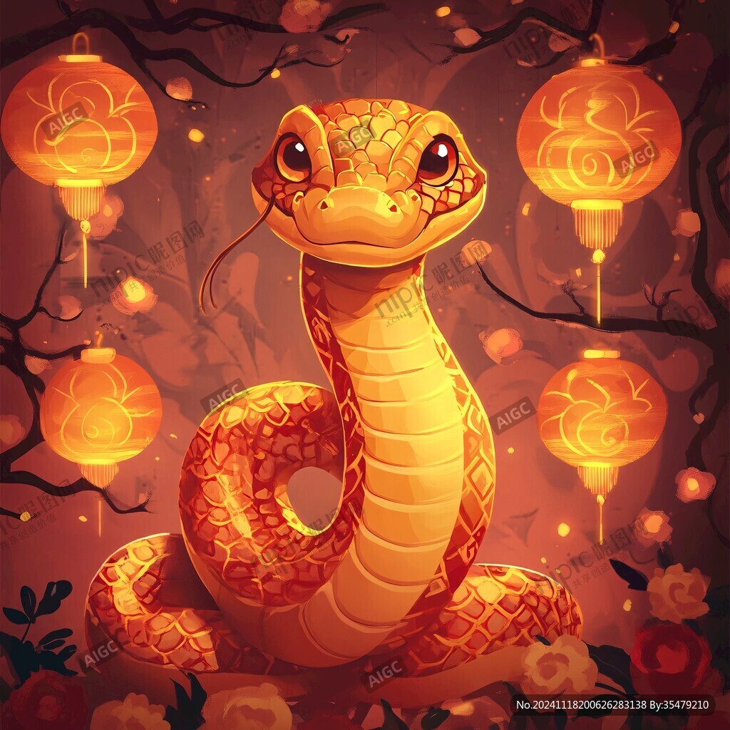 蛇年插畫合集