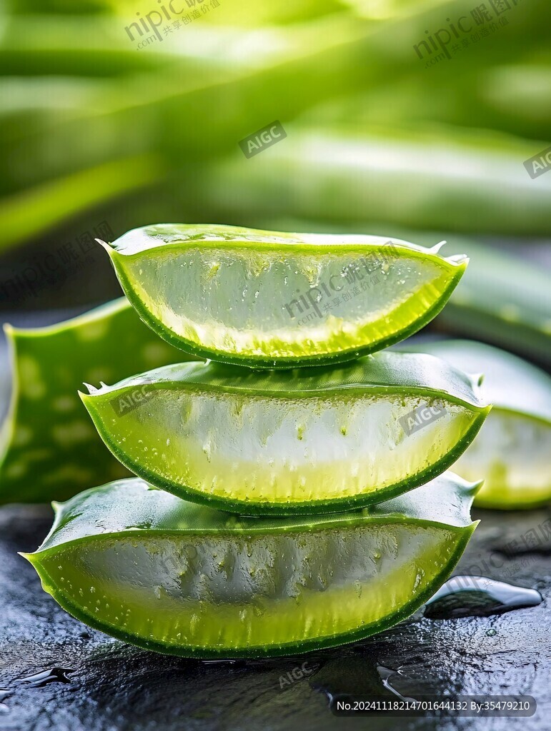 蘆薈鮮葉片素材