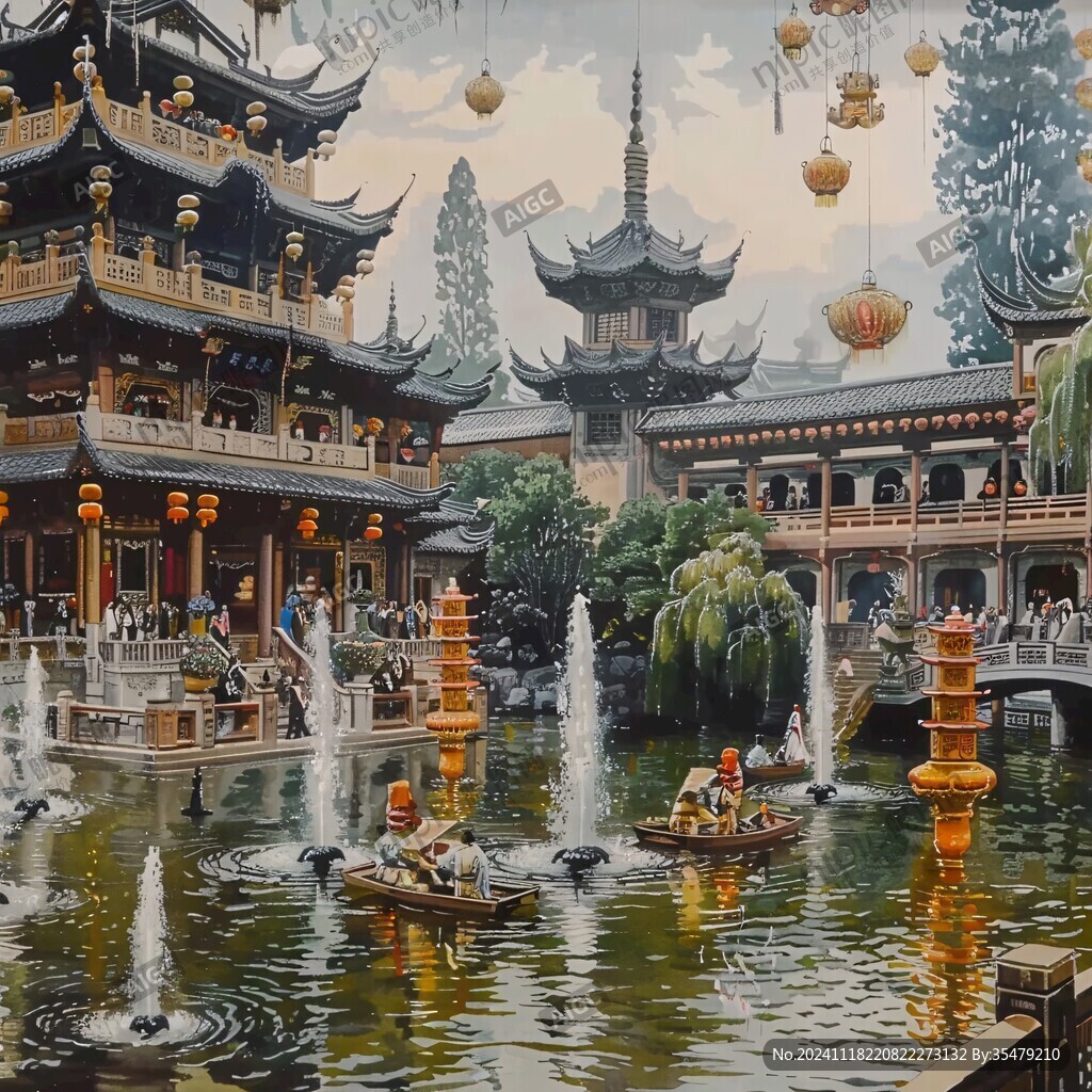 古代豫園場景