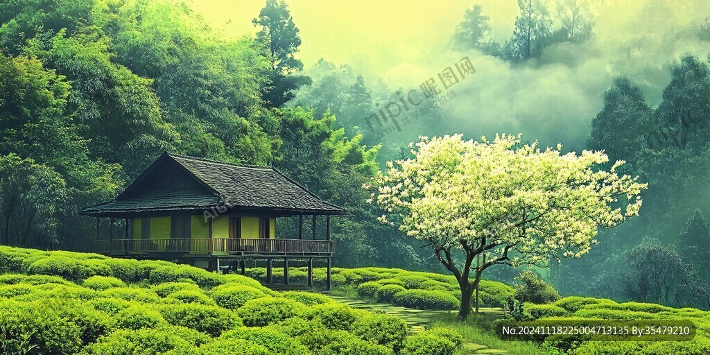 茶葉林中小屋