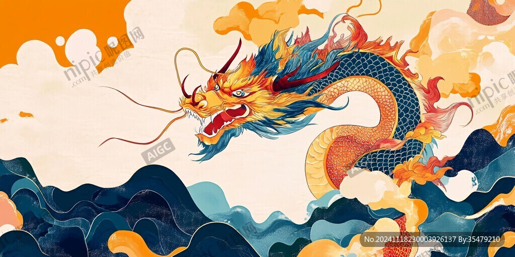 龍年包裝插畫