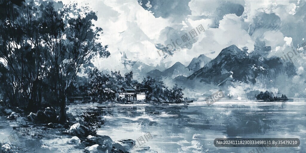 煙雨插畫
