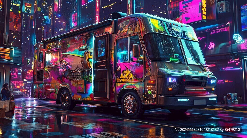 賽博朋克夜市kv