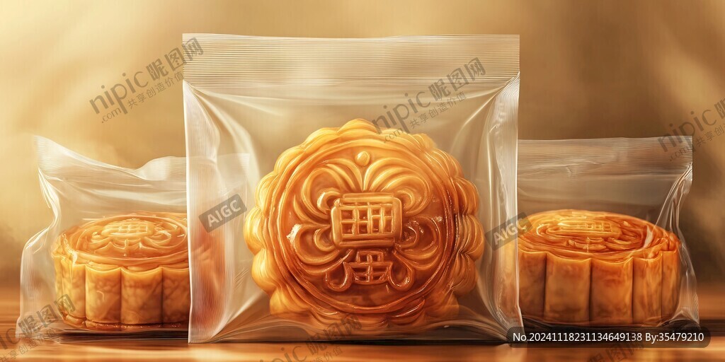 月餅包裝袋效效果圖