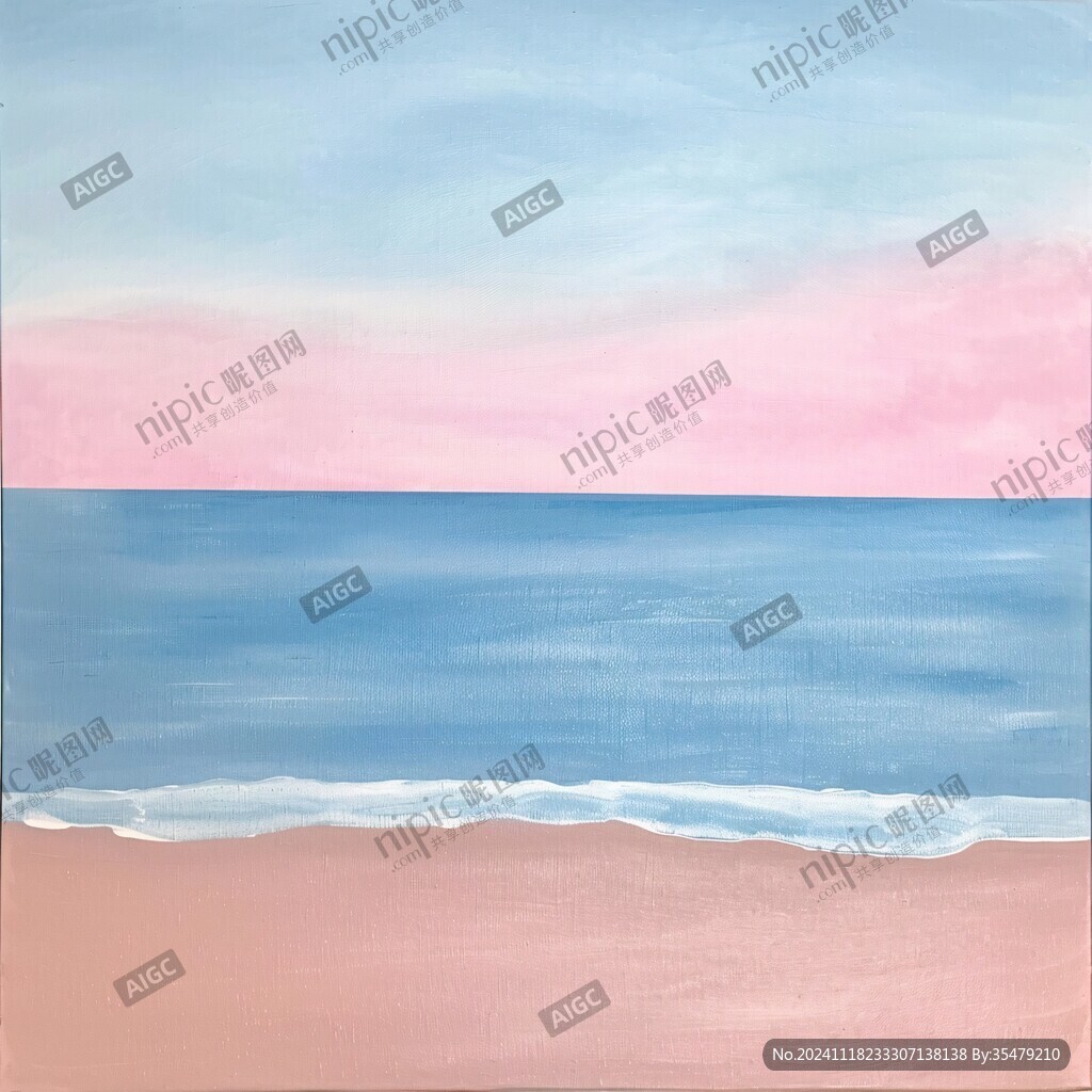 海天一色繪畫