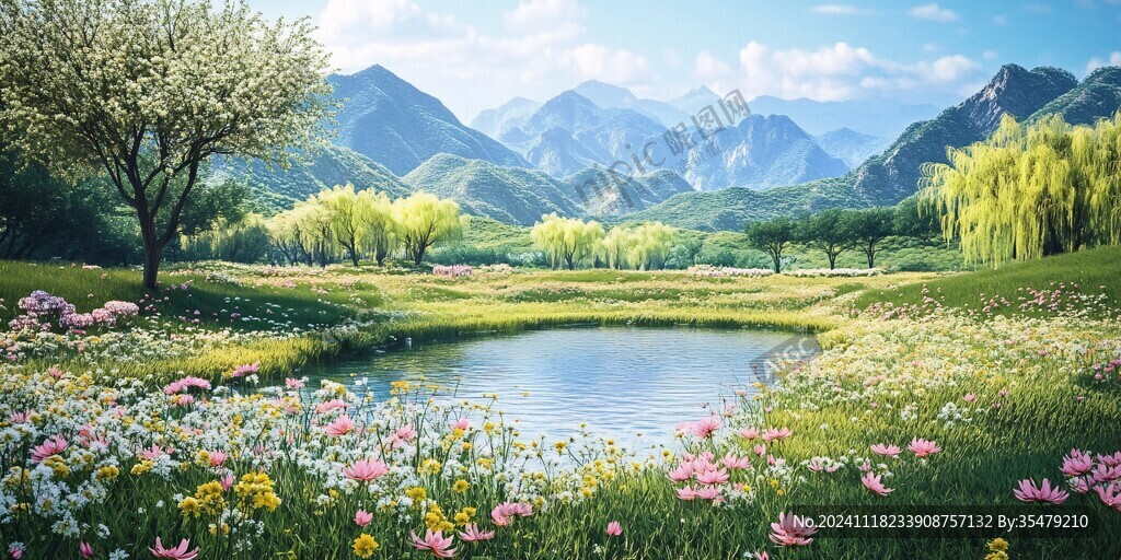 高清寬幅田園山水