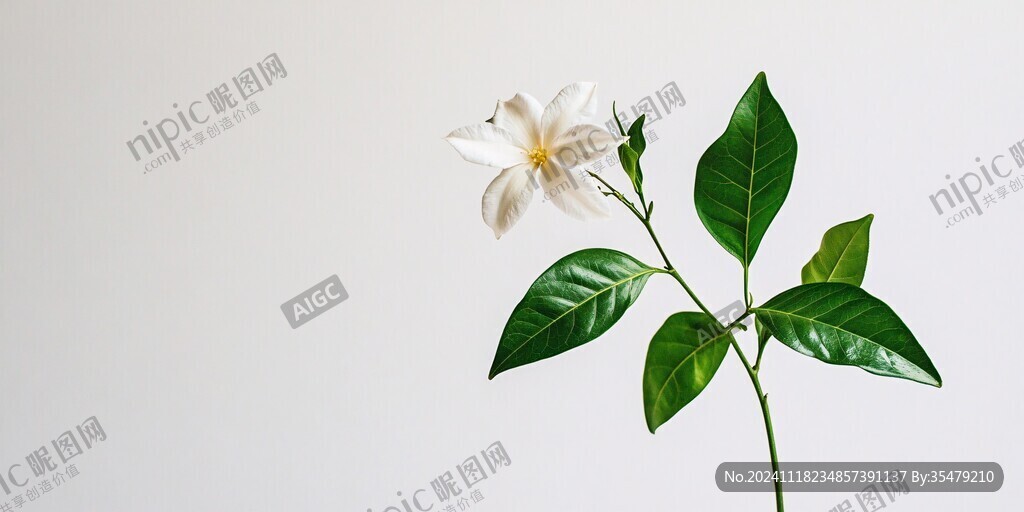 純色背景茉莉花
