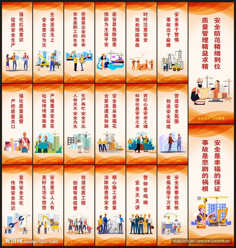 安全生產標語展板