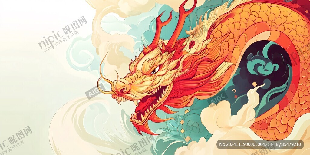 龍年包裝插畫