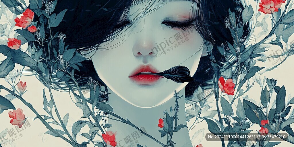 美女創(chuàng)意插畫(huà)