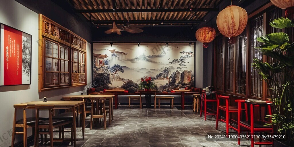傳統(tǒng)文化餐飲店內(nèi)景