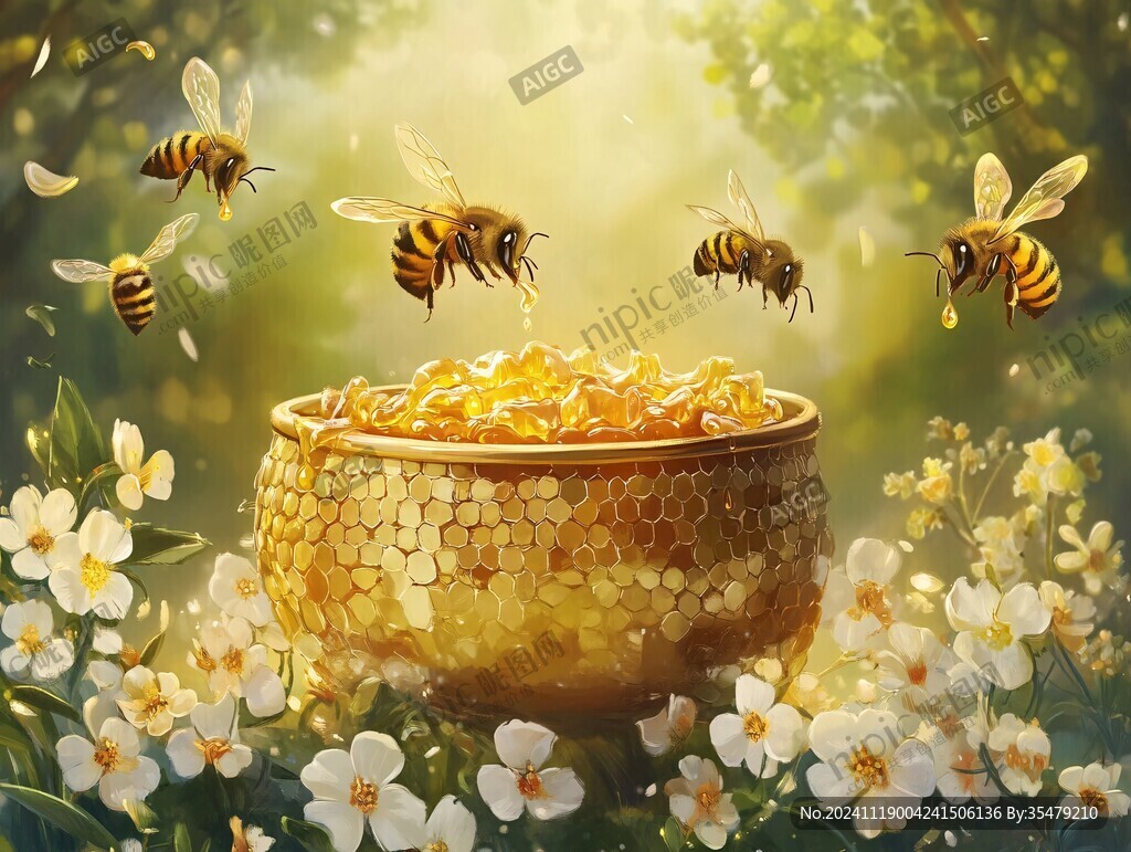百花蜜插畫(huà)