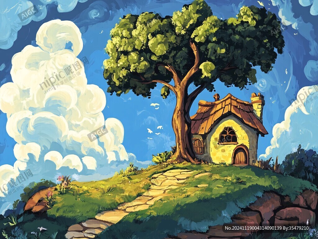 秘密樹屋插畫
