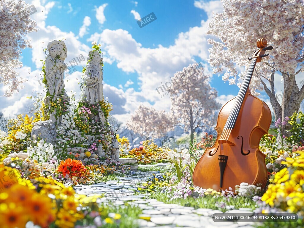 大氣花卉場景
