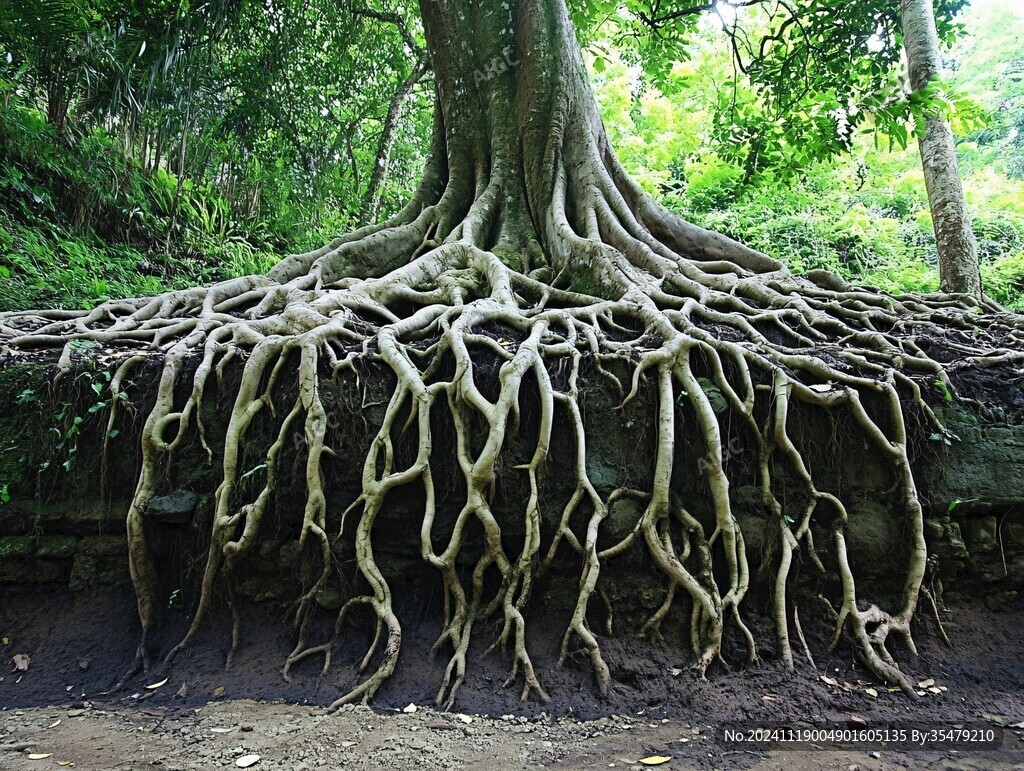 錯綜盤繞的樹根