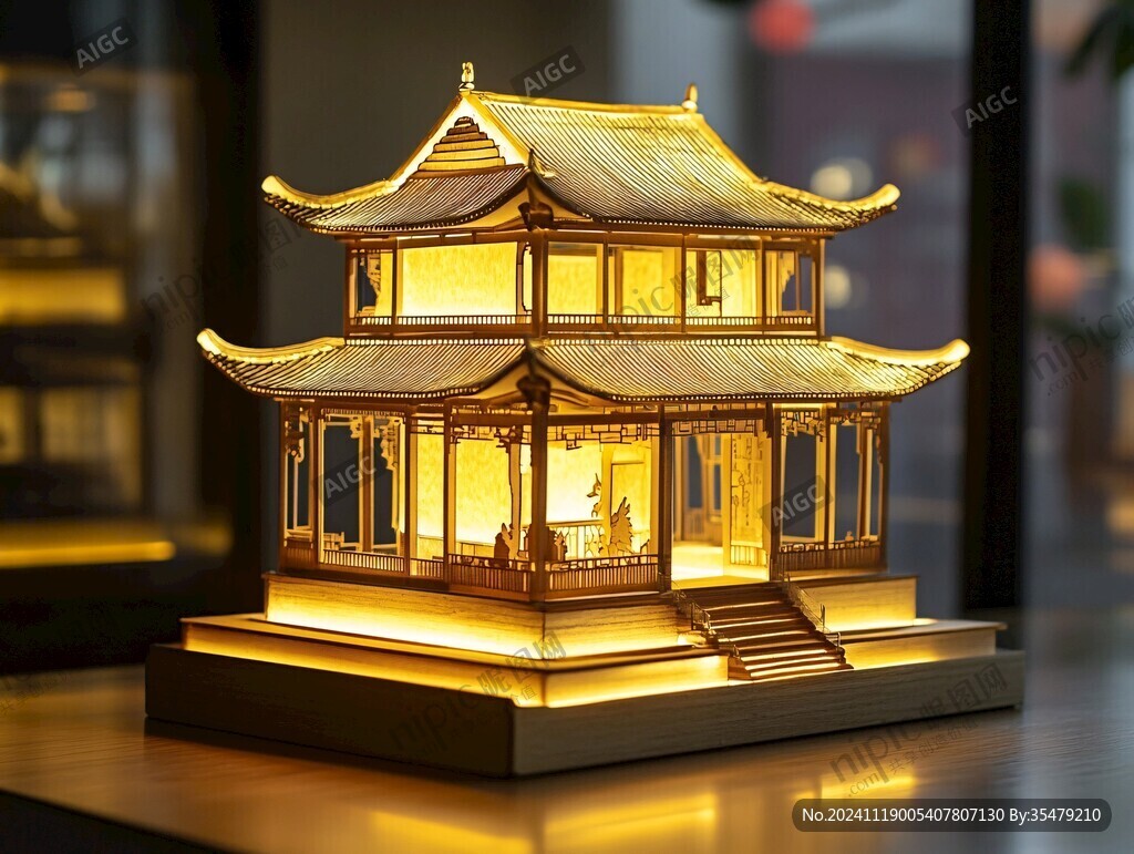 純金天宮模型