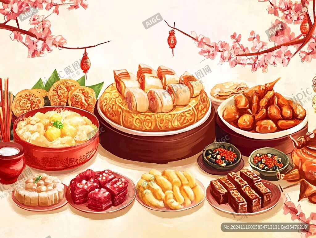 年夜飯插畫