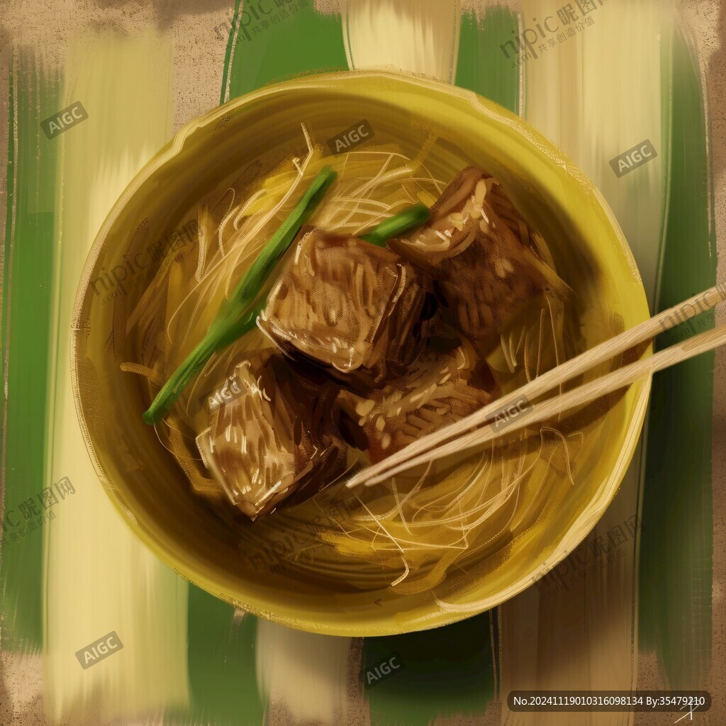 竹升面插畫