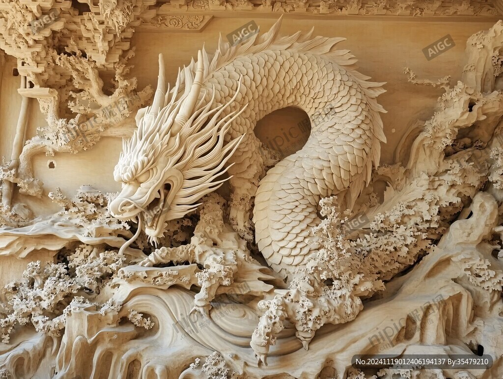 浮雕白龍