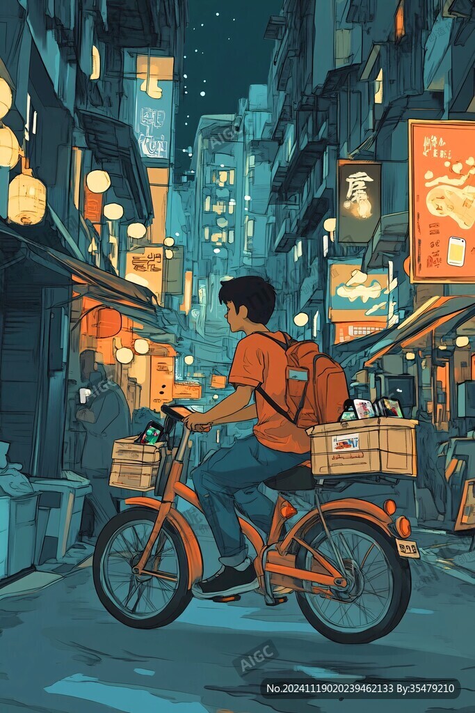 外賣包裝插畫