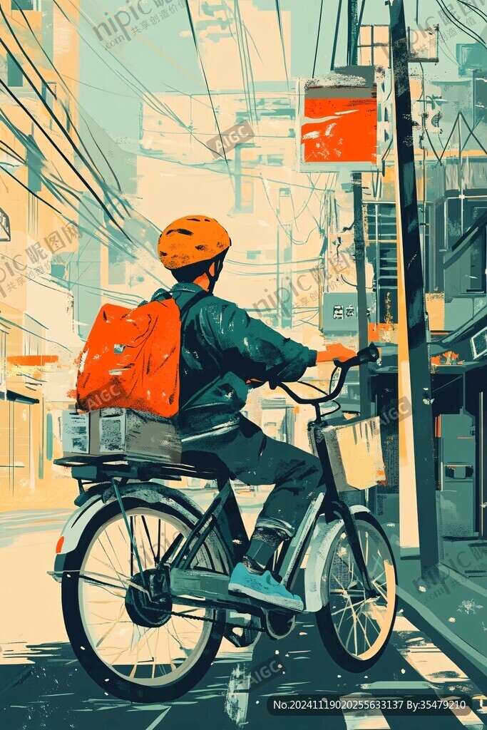 外賣(mài)插畫(huà)插圖