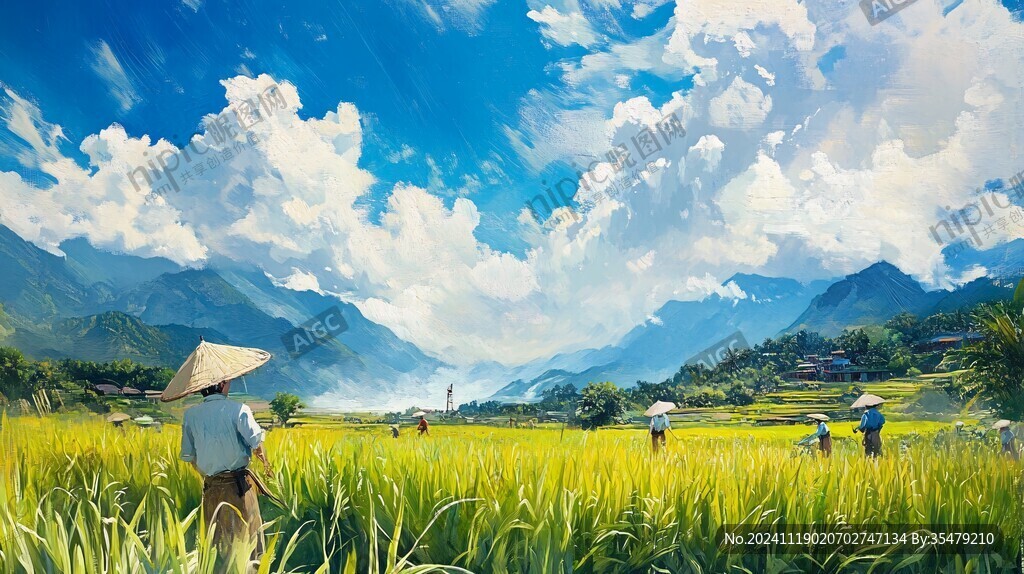 稻全景畫