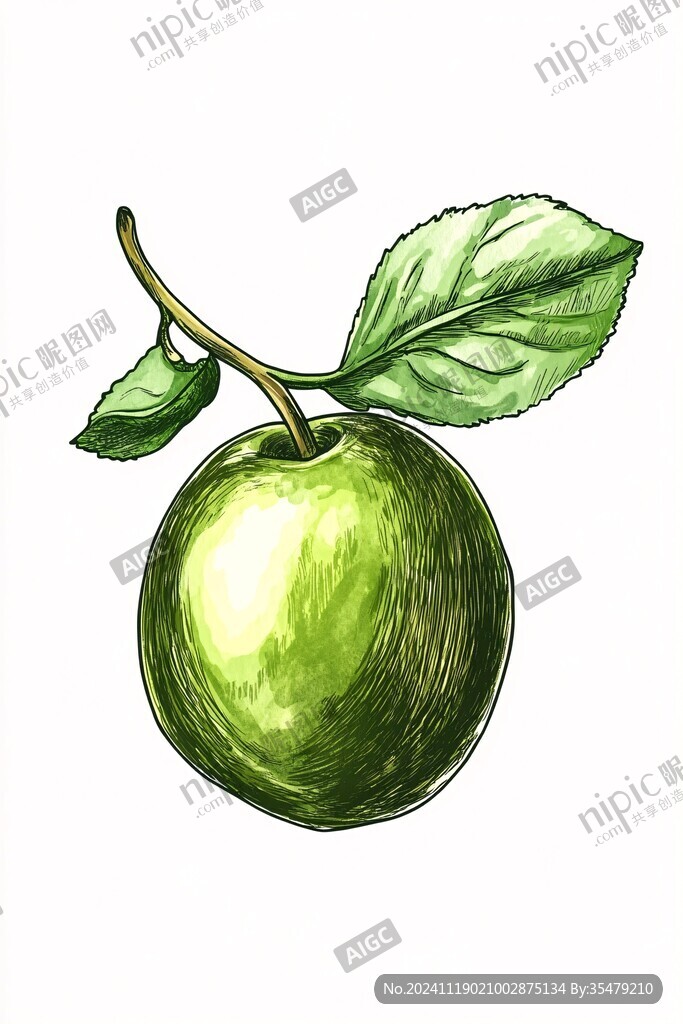 手繪青蘋果