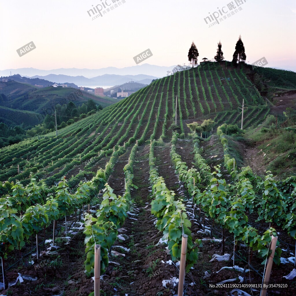 葡萄酒種植山水風光