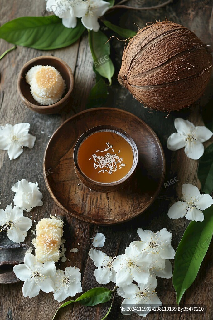茉莉花紅糖素材