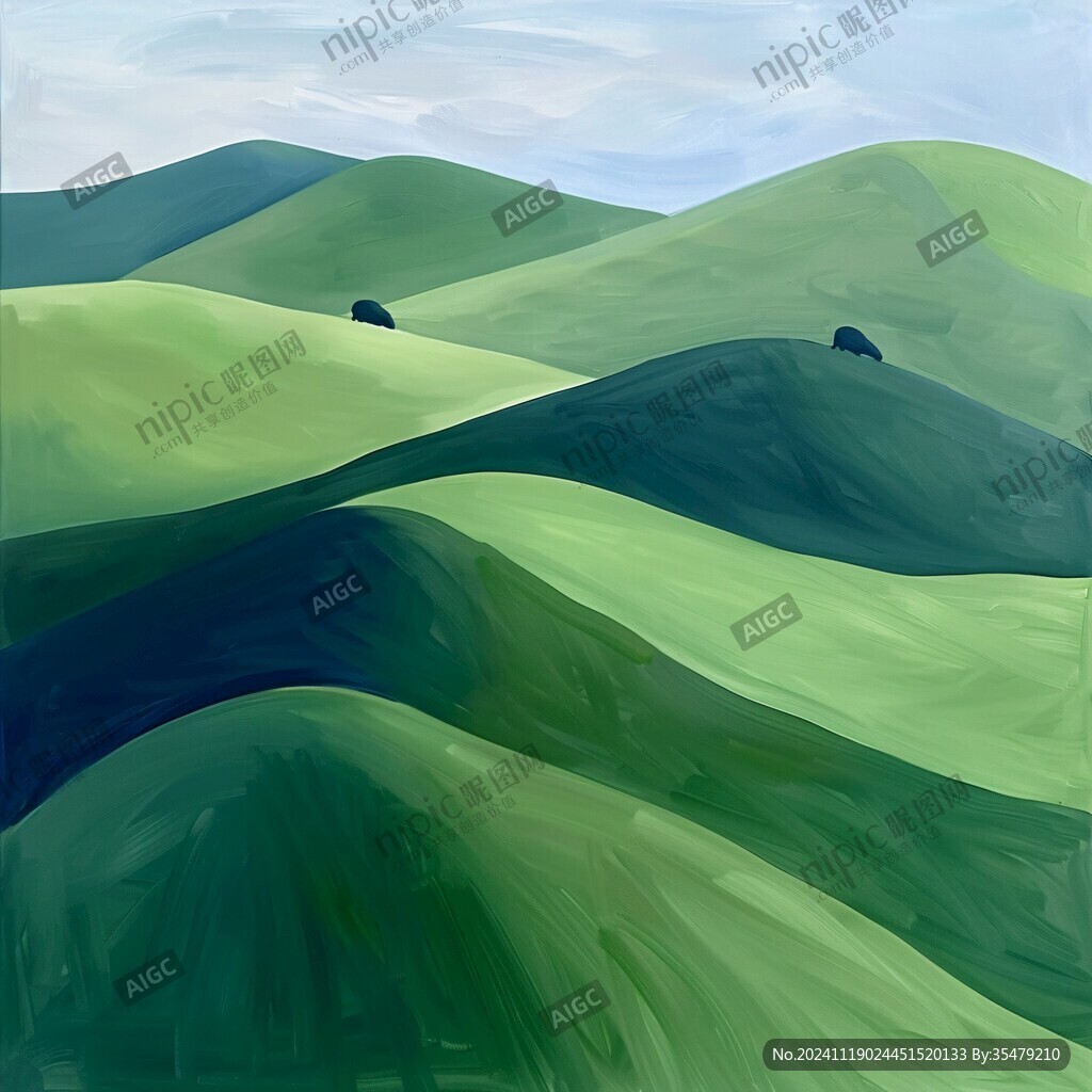 草原風光插畫