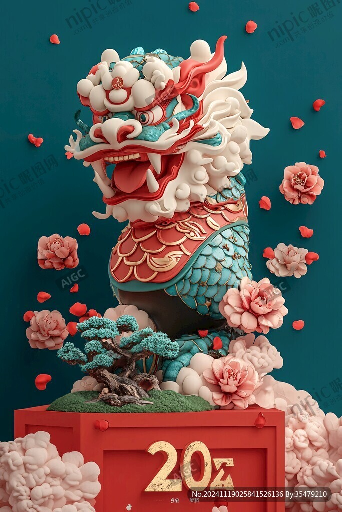 龍年氛圍立體造型