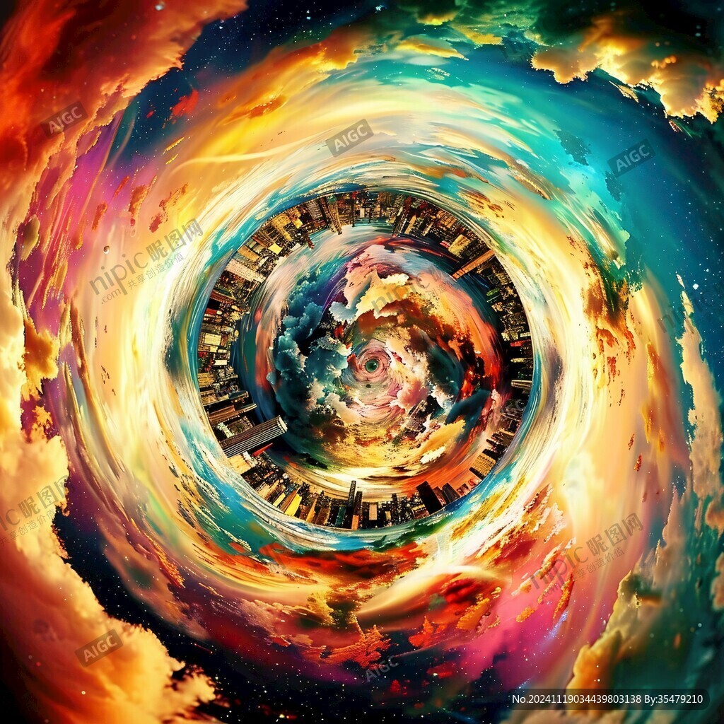 吊頂噴畫宇宙漩渦