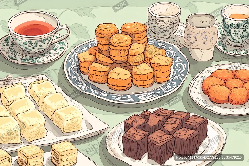 夾心酥插畫