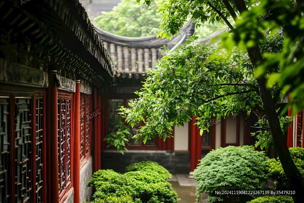 雨中園林