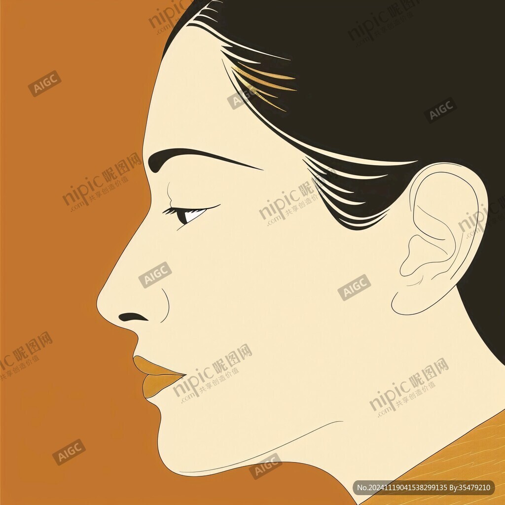 美女人物側臉
