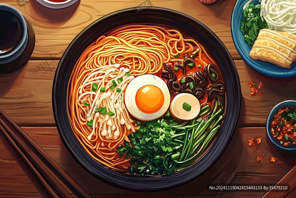 原味米線插畫