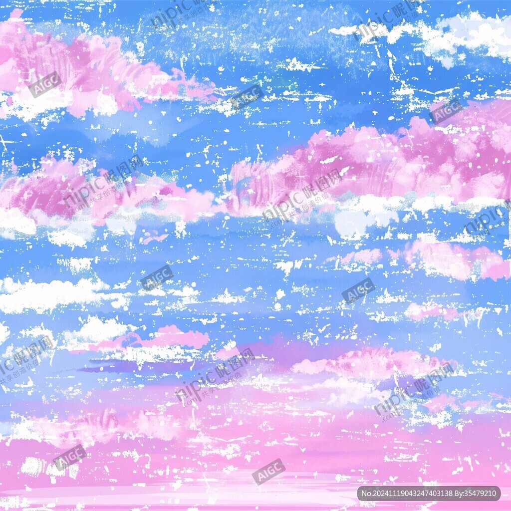 浪漫動漫潔白云朵