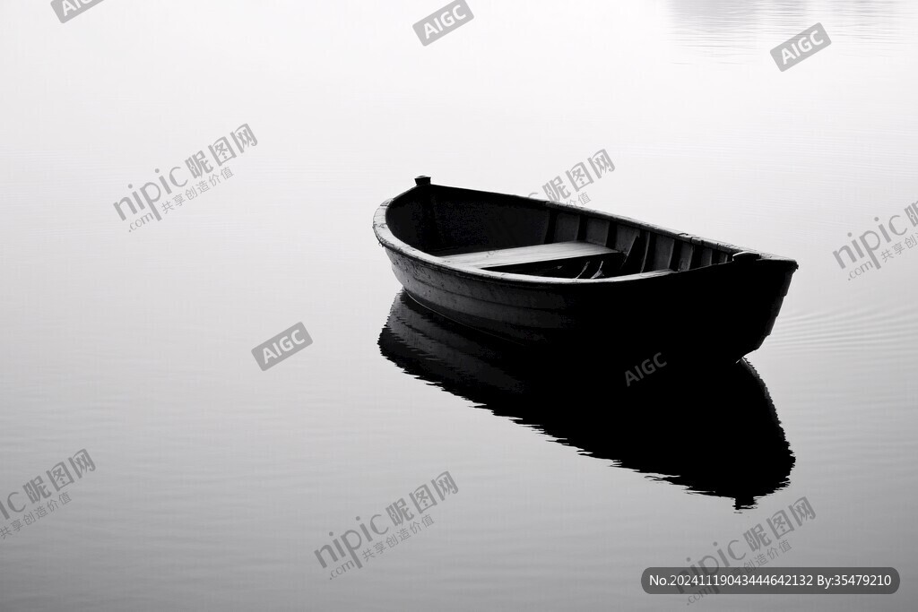 扁舟黑白照